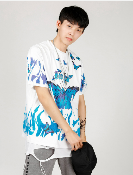 Gu Xi Ni 2020 Men's National Trend Short Sleeve T-Shirt