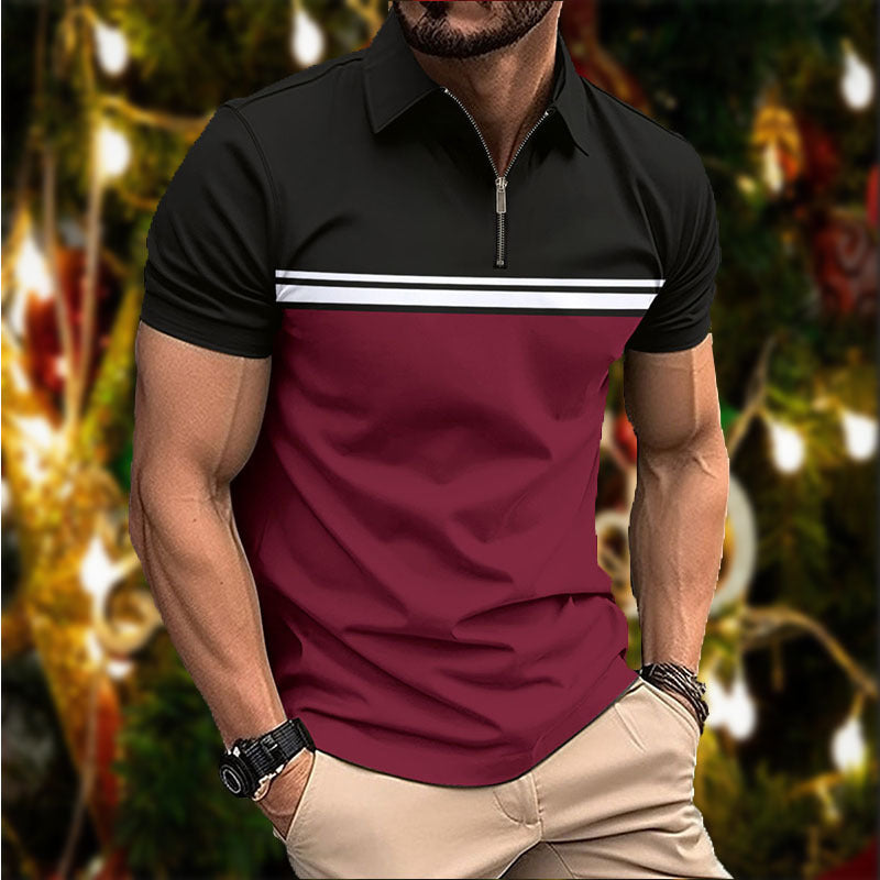 Stylish Slim Fit Striped Polo Shirt for Men