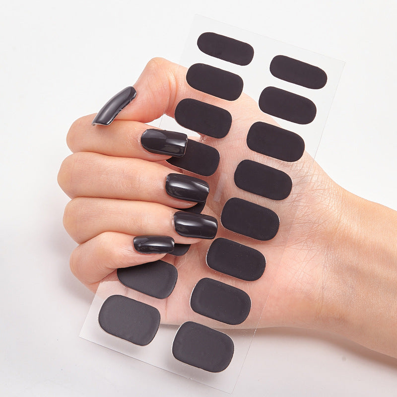 16-Color Solid Nail Stickers for Elegant Designs