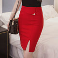 Women's New Knit Split Bodycon Midi Skirt