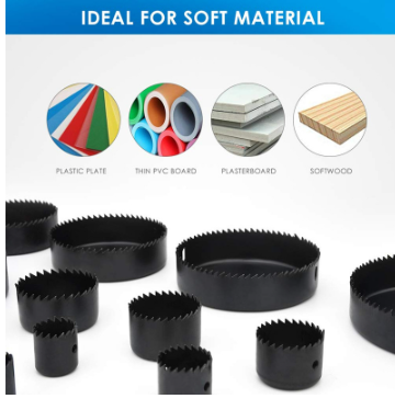 11-Piece Set of Plastic Hole Saws for Drywall