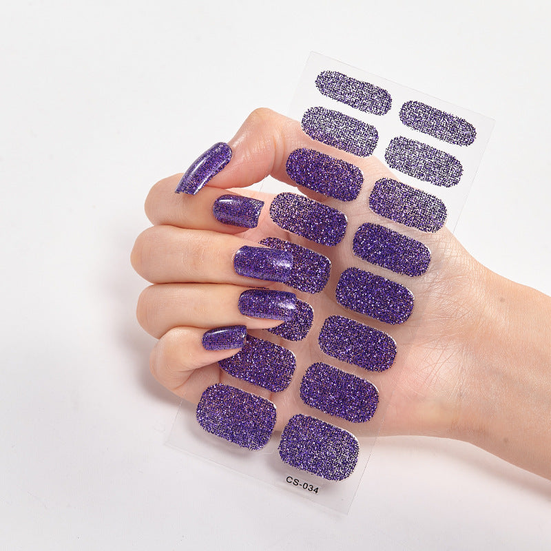 16-Color Solid Nail Stickers for Elegant Designs