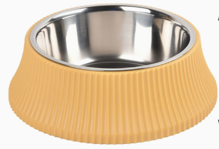 Large Stainless Steel Anti-Tipping Dog Food Bowl