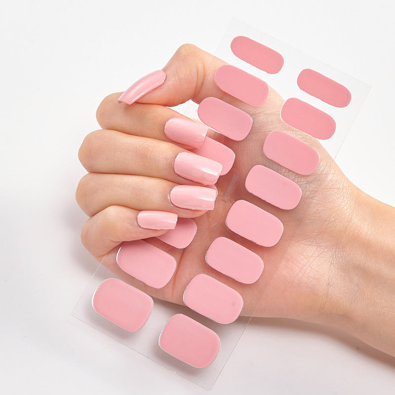 16-Color Solid Nail Stickers for Elegant Designs