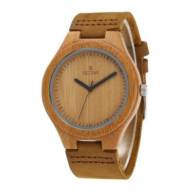 Wooden Couple's Watch with Genuine Leather Band