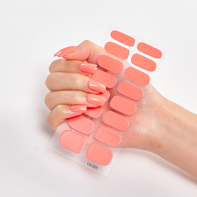 16-Color Solid Nail Stickers for Elegant Designs