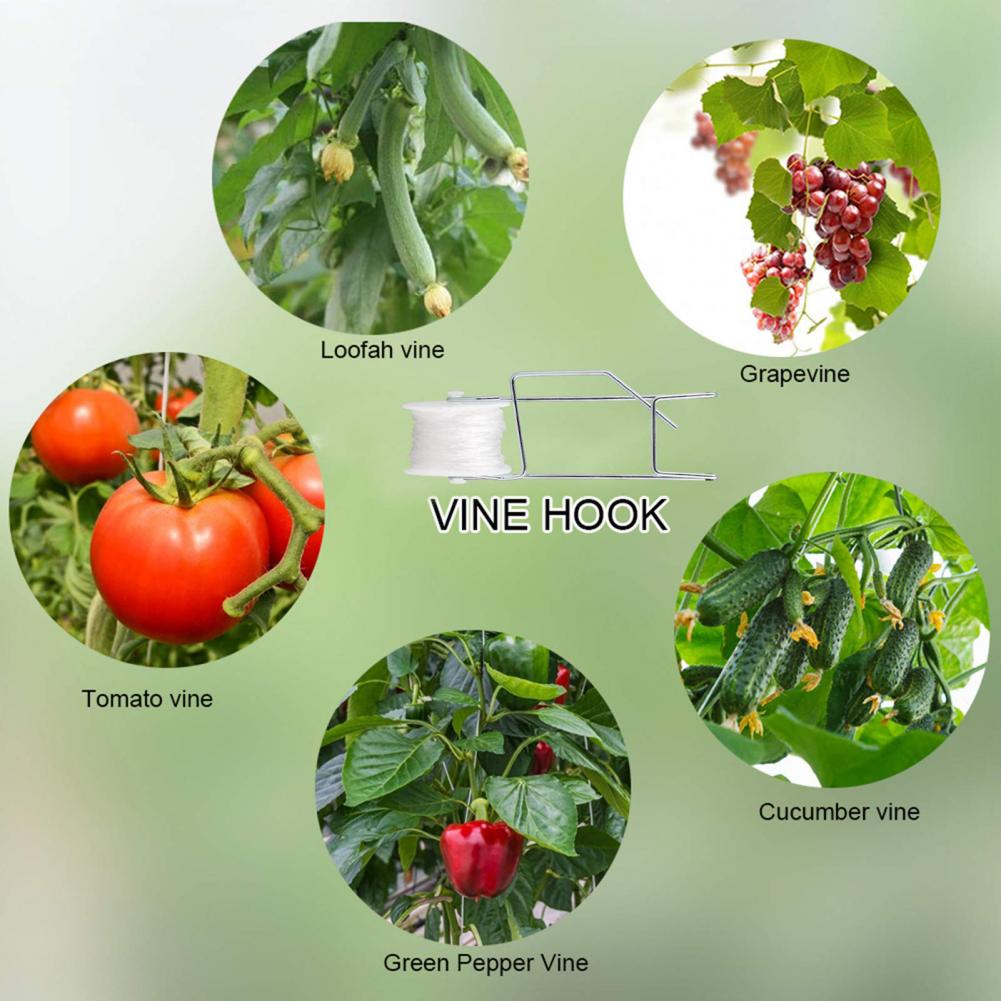 Plastic Twine Crop Trellis Roller Hook for Garden Use
