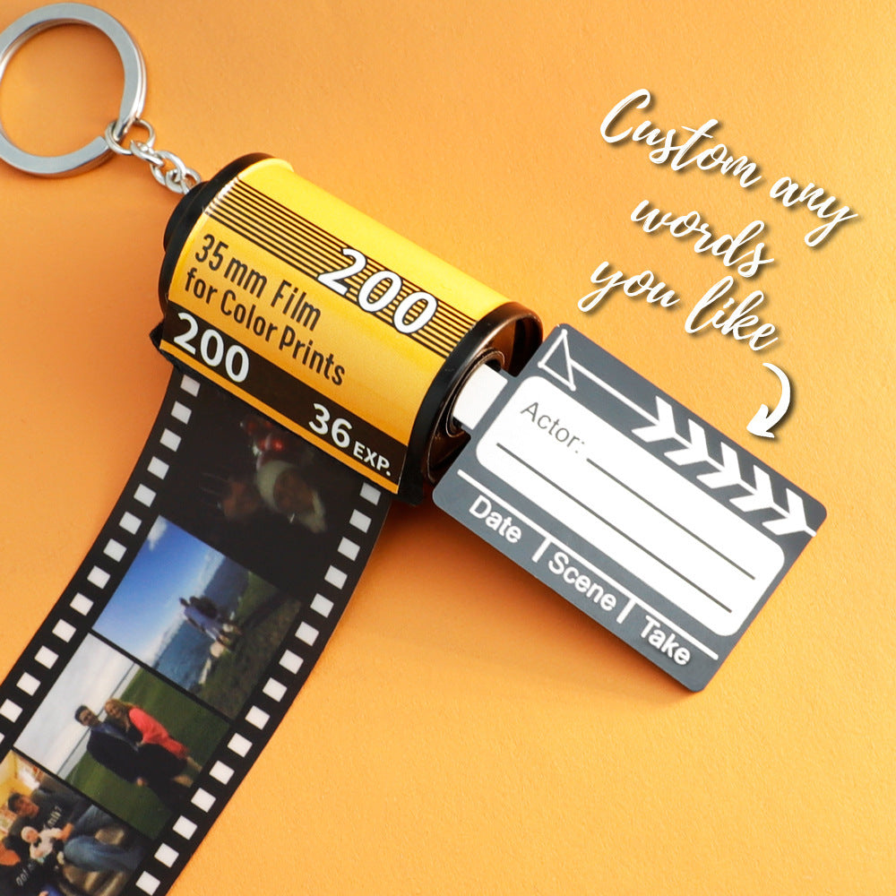 Memory Film Photo Album Keychain for Gifts (Creative)