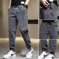 Japanese Style Men's Casual Elastic Waist Jeans
