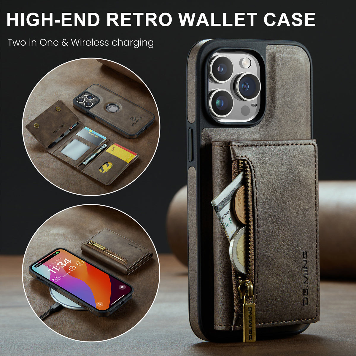 Magnetic Wallet Case for iPhone 14 Pro Max (M5)