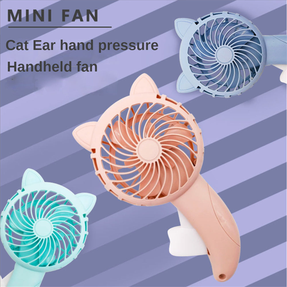 Lovely Cat Hand Press Mini Fan for Kids (Portable Toy)