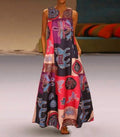 2020 Summer Vintage Floral Sleeveless Dress in Stock