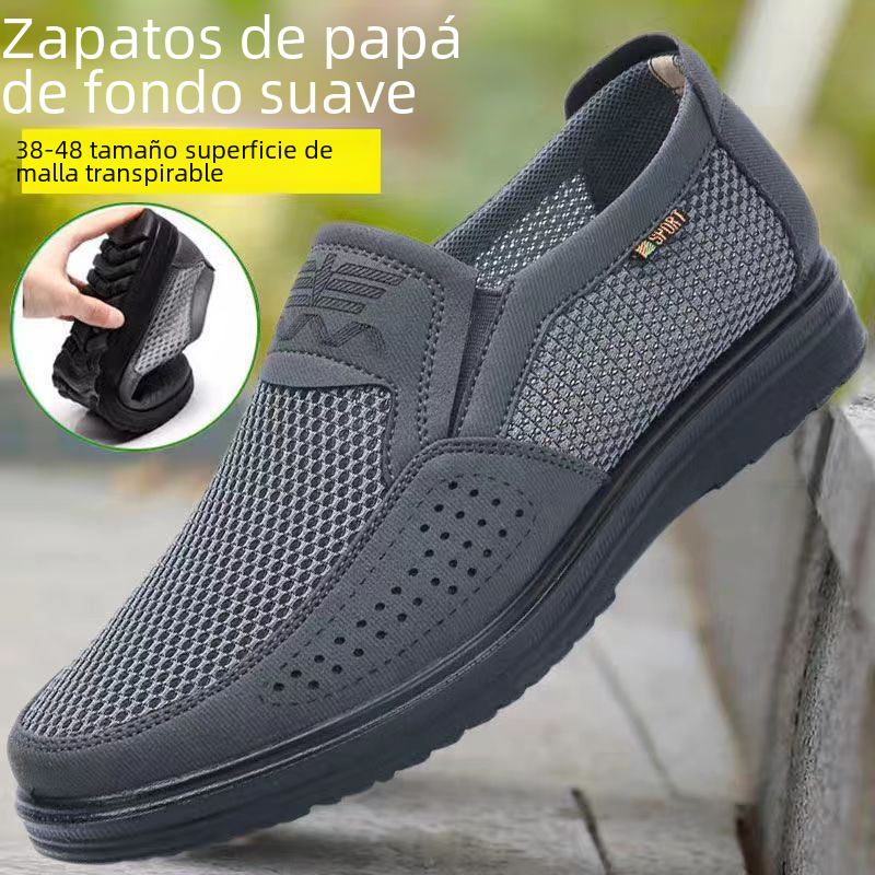 Summer Casual Men's Mesh Shoes - Breathable Beijing Style