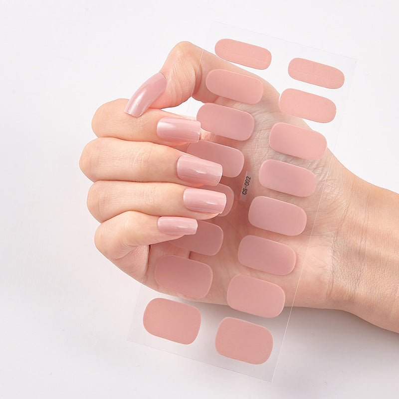 16-Color Solid Nail Stickers for Elegant Designs
