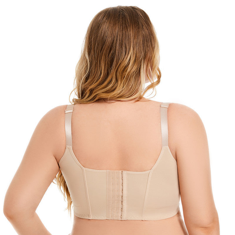 Seamless Deep V Underwire Bra for Full Bust Support