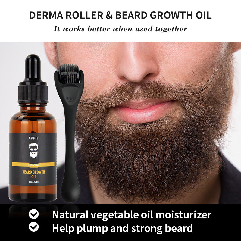 Beard Growth Oil with Microneedle Roller