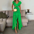 2023 Summer Fashion Women's V-Neck Casual Dress