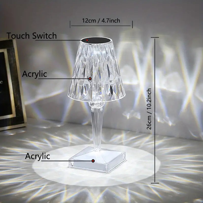 16 Color RGB Touch Control Crystal Night Light Lamp