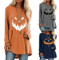 Women's Halloween Theme Long Sleeved T-Shirt