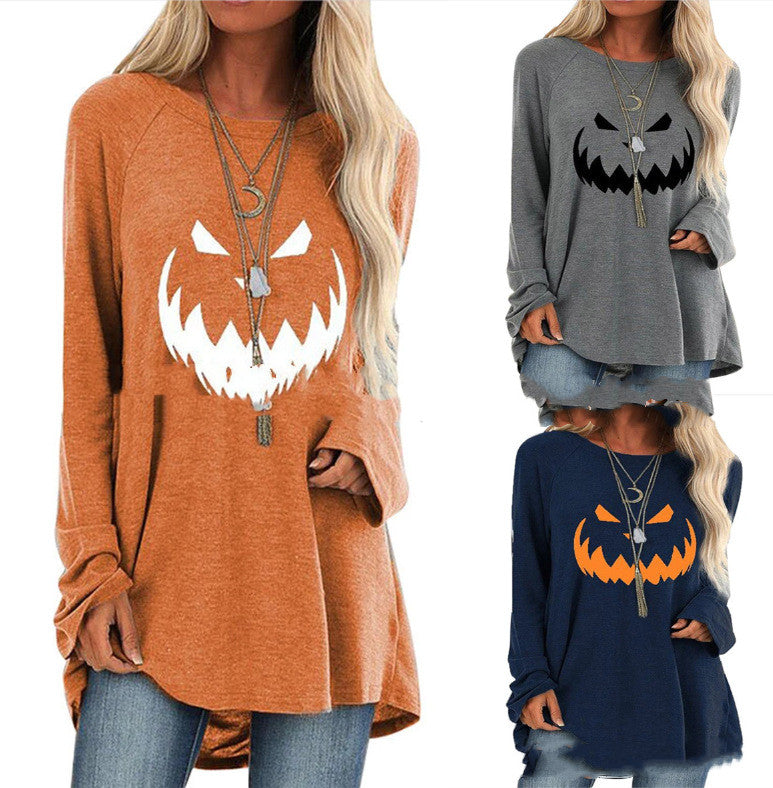 Women's Halloween Theme Long Sleeved T-Shirt