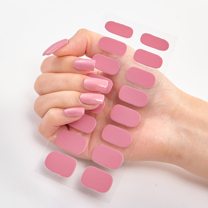 16-Color Solid Nail Stickers for Elegant Designs