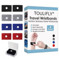 TOULIFLY Travel Wristbands Anti Nausea Bands Travel Motion Sickness Relief Wrist BandNatural Nausea Relief 4-Pair