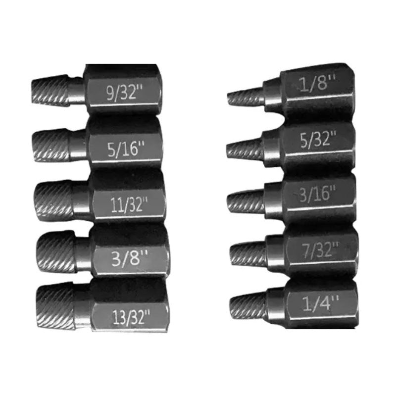 10-Piece Screw Extractor Set for Damaged Screws
