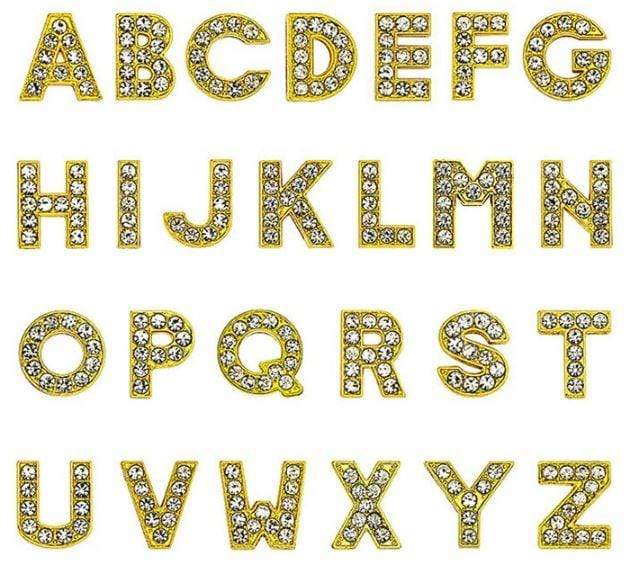Pavé Letters -Gold Charms