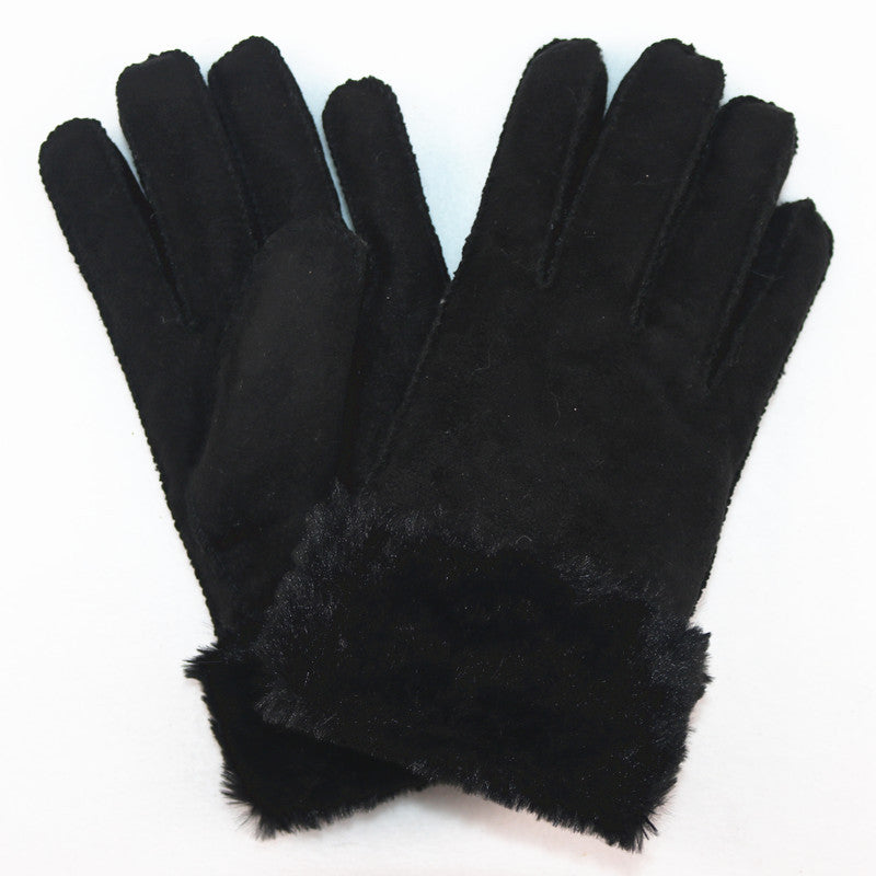 Unisex Faux Rabbit Fur Lined Winter Gloves