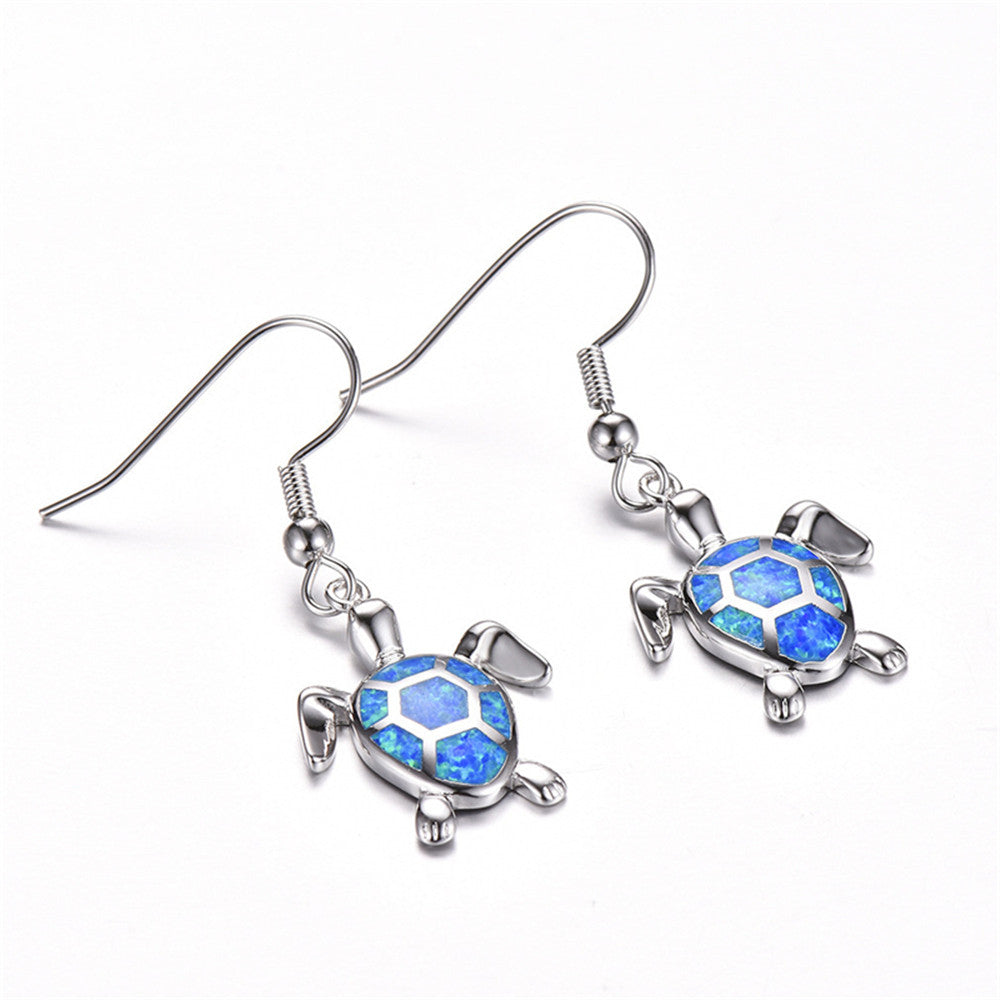 Fashionable Australian Opal Turtle Earrings for Women