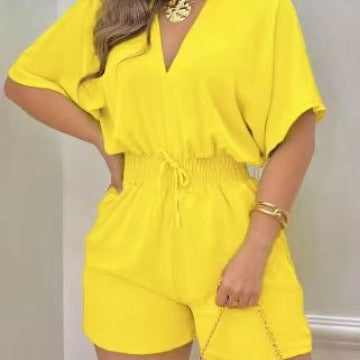 2023 Spring Summer Women's Casual V-Neck Jumpsuit
