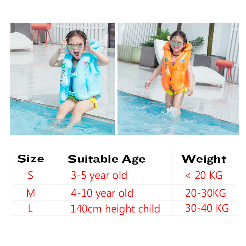 Children's Inflatable Life Jacket for Swimming Safety