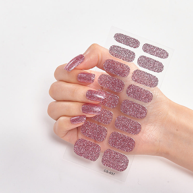 16-Color Solid Nail Stickers for Elegant Designs