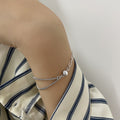 Minimalist Geometric Chain Bracelet with Twisted Design
