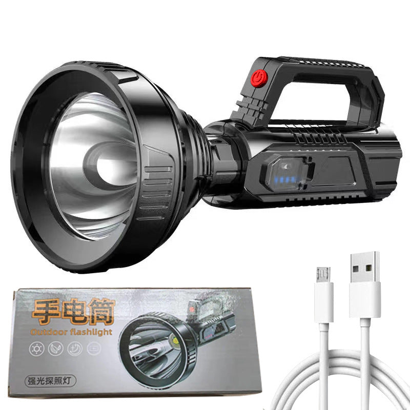 USB Rechargeable LED Spotlight Flashlight for Outdoor Use