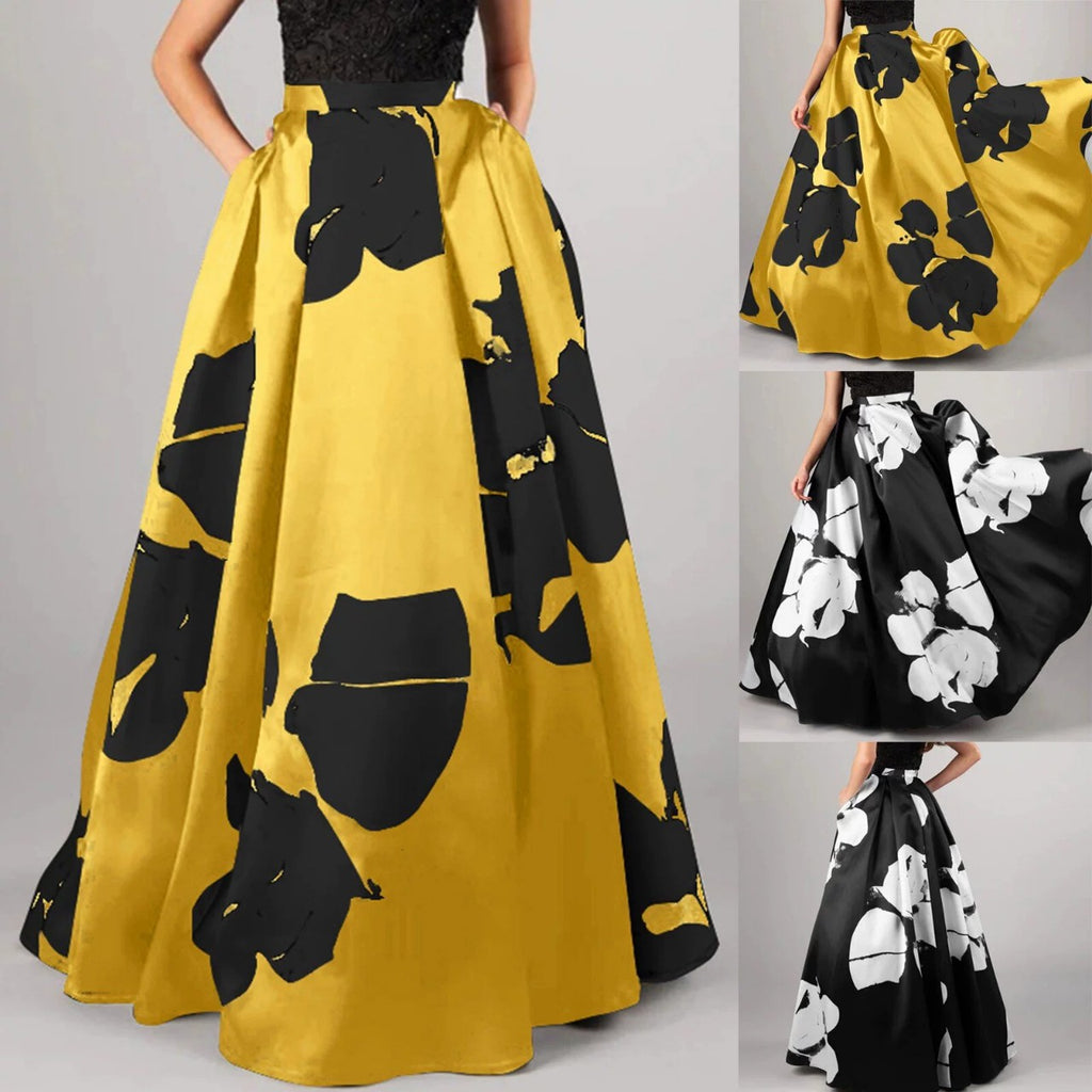 Yellow High-Waisted Pleated Commute Dress with Straps