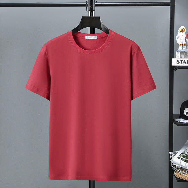 Spring Men's Round Neck Loose Plus Size T-shirt