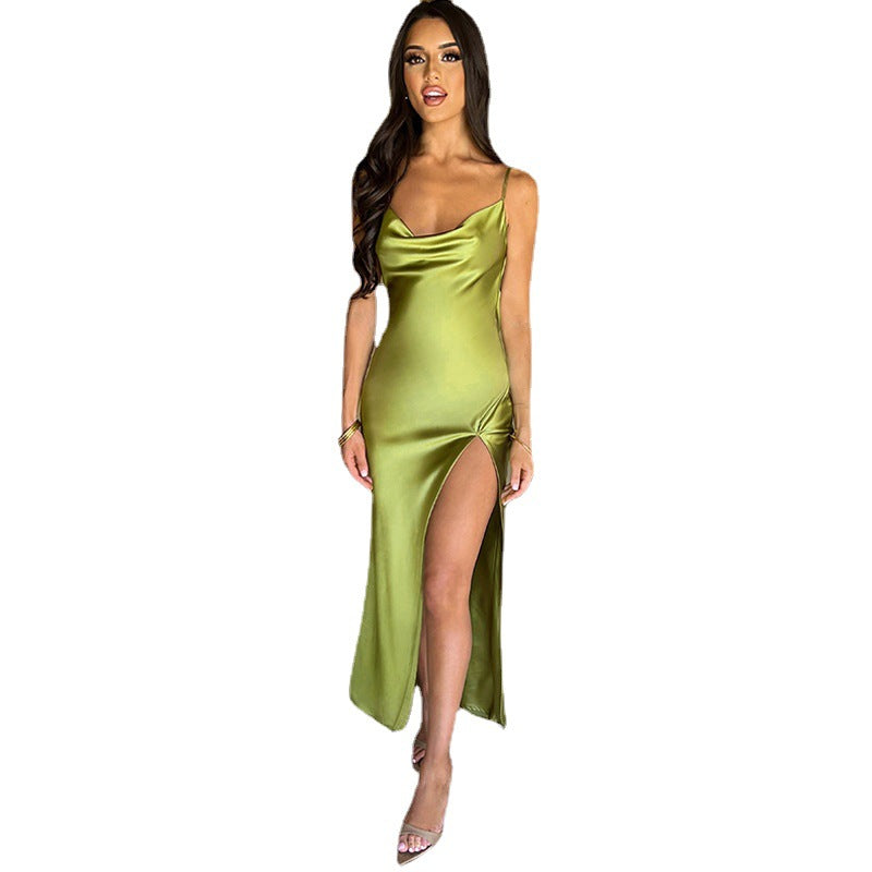 2023 Summer Sexy Backless Slit Dress for Women
