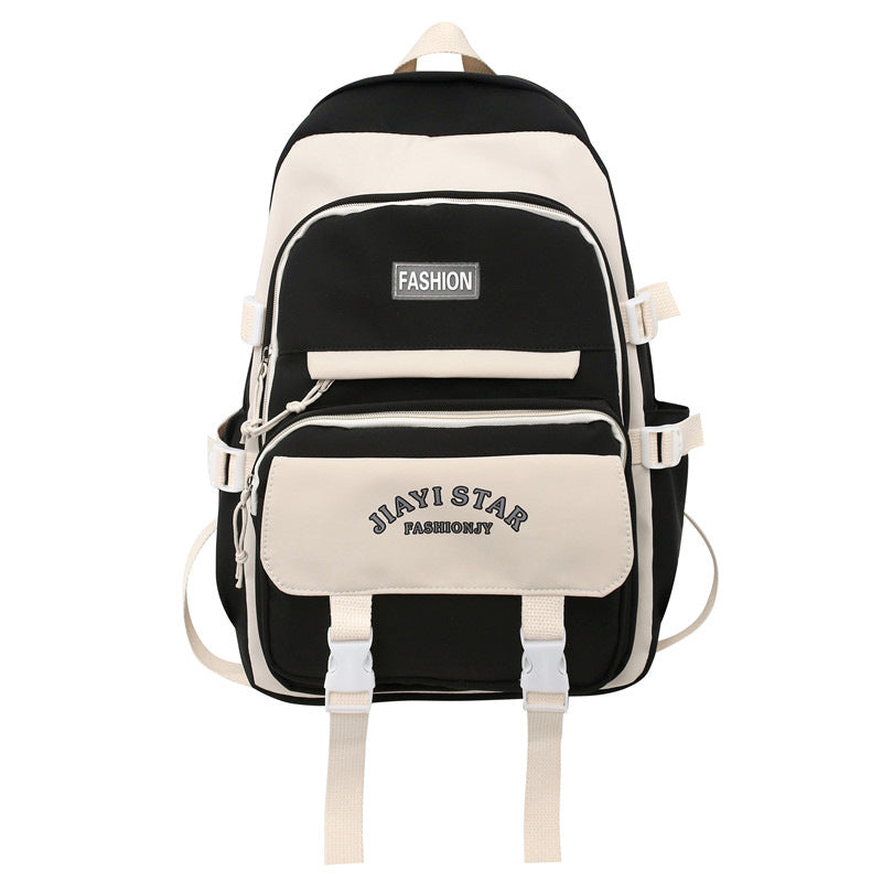 Macaron Color Double Shoulder Backpack for Students