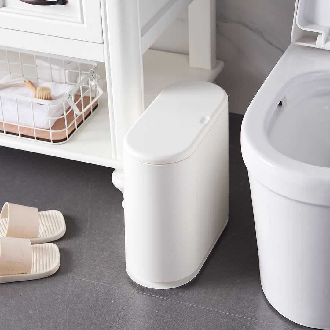 Oval Press Trash Can