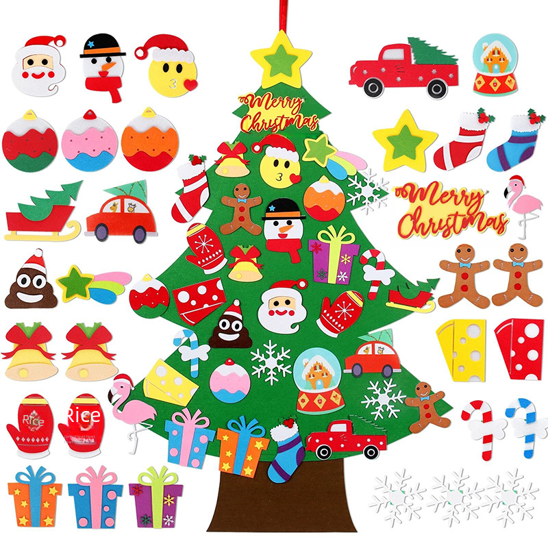 Felt Christmas Tree - DIY 3D Decoration for Holidays