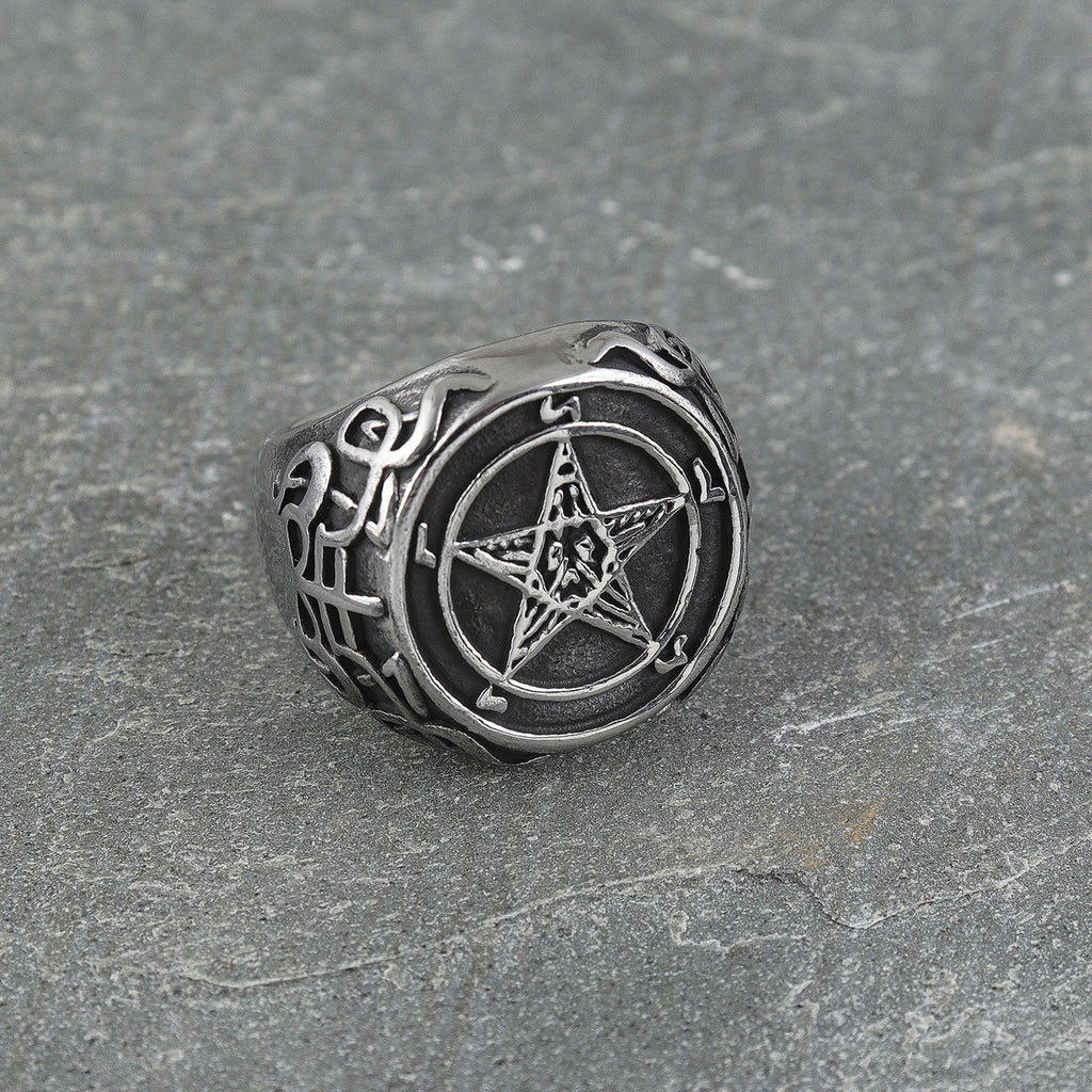 Fashionable Men's Satanic Devil Goat Head Ring