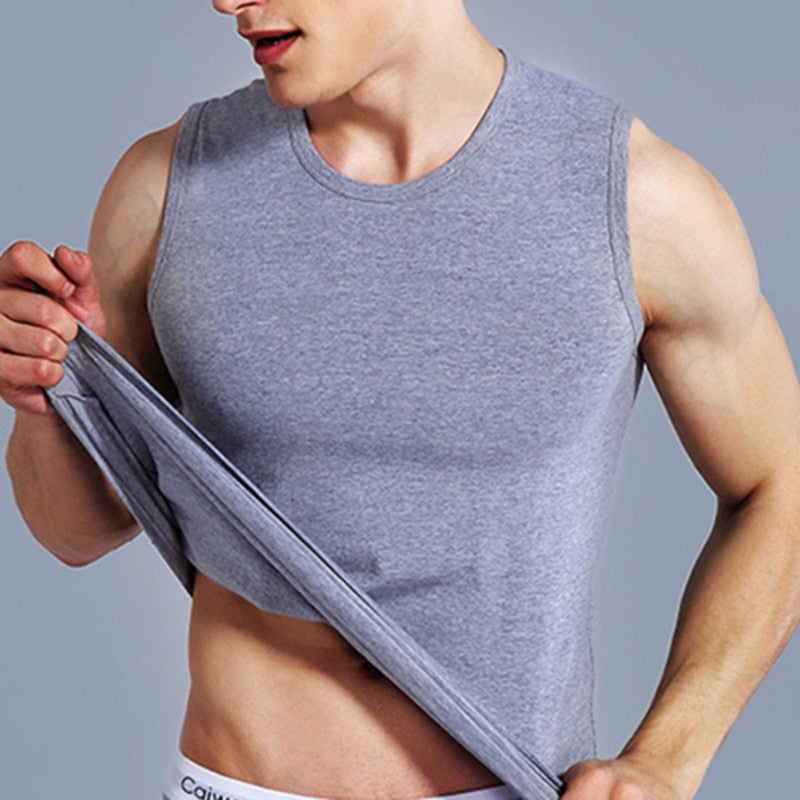 Men's Breathable Cotton Vest for Gym Sports Training
