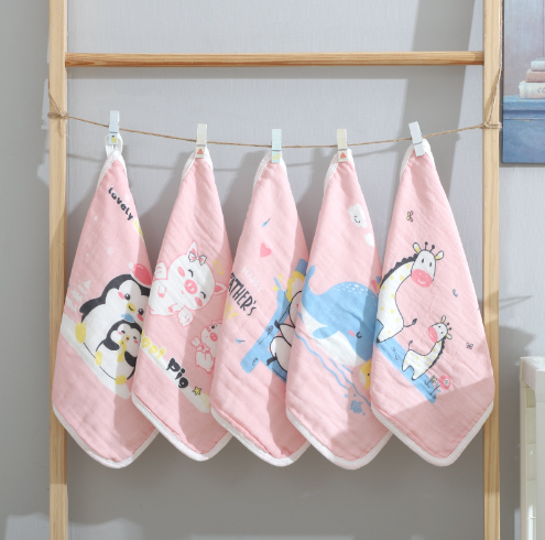 100% Cotton Face Towel Set - 5 Pieces (For Kids)