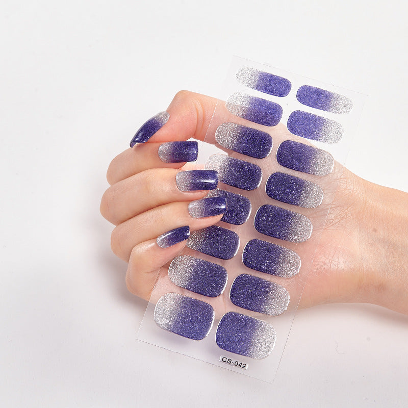 16-Color Solid Nail Stickers for Elegant Designs