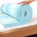 EGO Topper 2 Inch Twin Memory Foam Mattress Topper Gel Foam Mattress Topper for Pressure Relief Ventilated Design Bed Topper in a Box CertiPUR-US Certified 38"×75" Medium