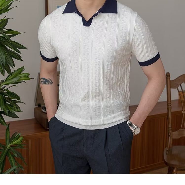 2023 Summer Korean Style Slim Fit Polo Shirt