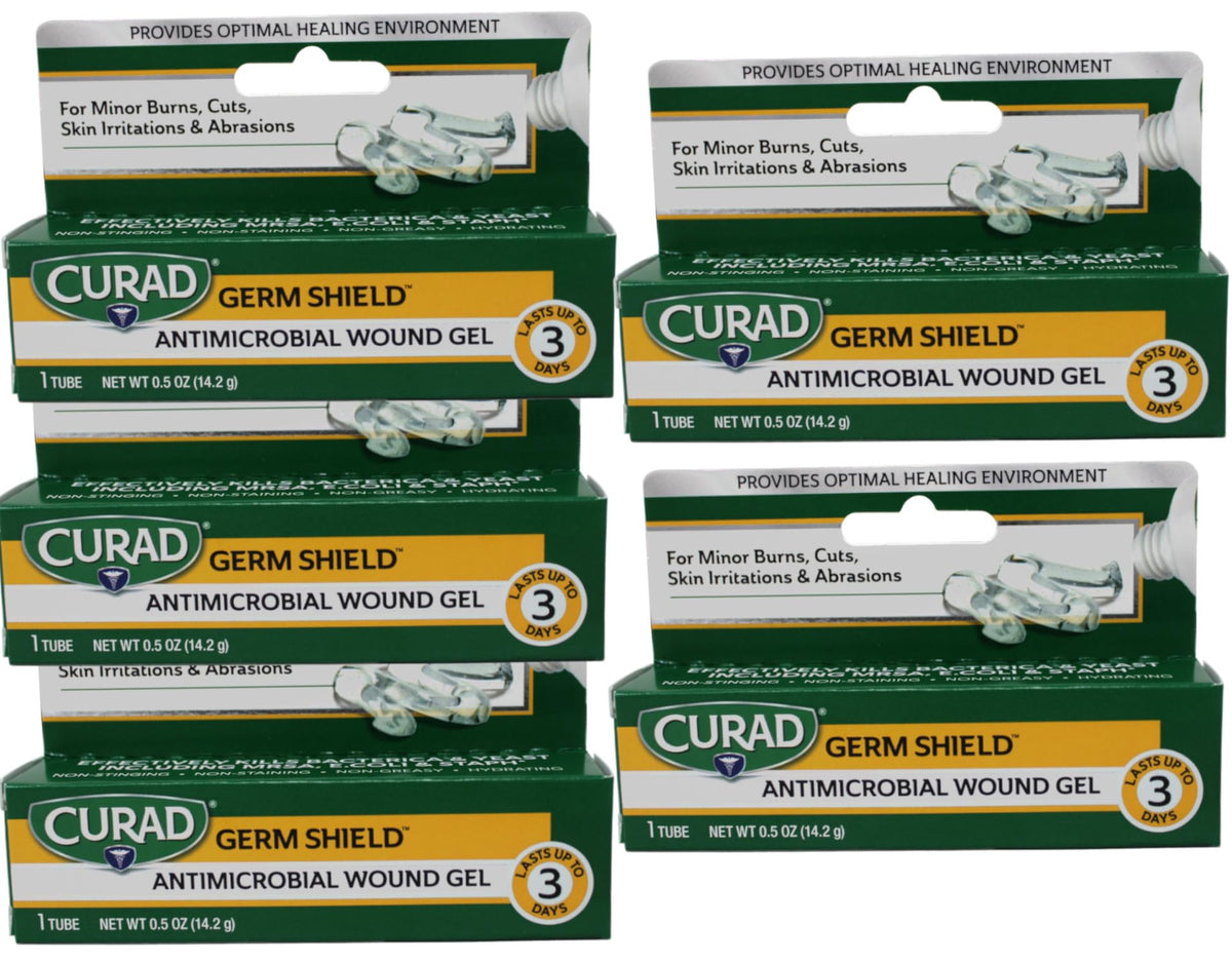 Curad Germ Shield Antimicrobial Gel 0.50 oz (Pack of 5)