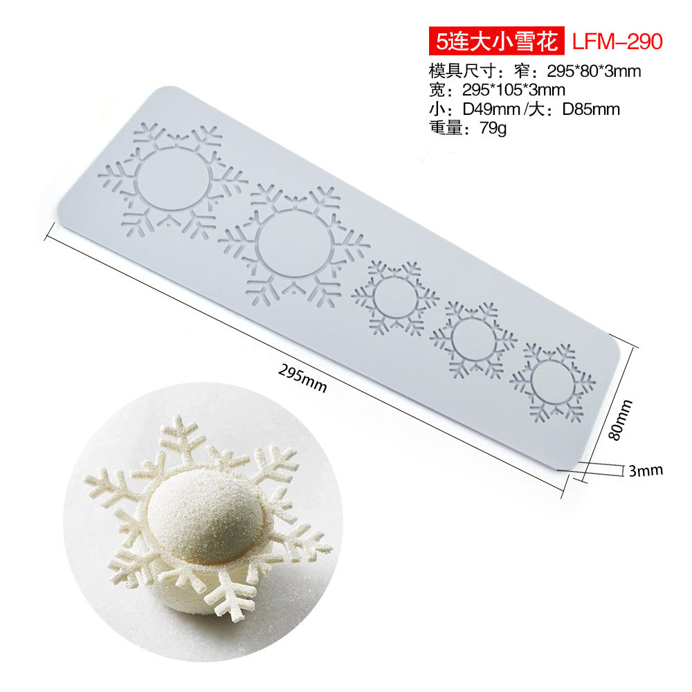 Christmas Snowflake Fondant Lace Mat & Silicone Molds