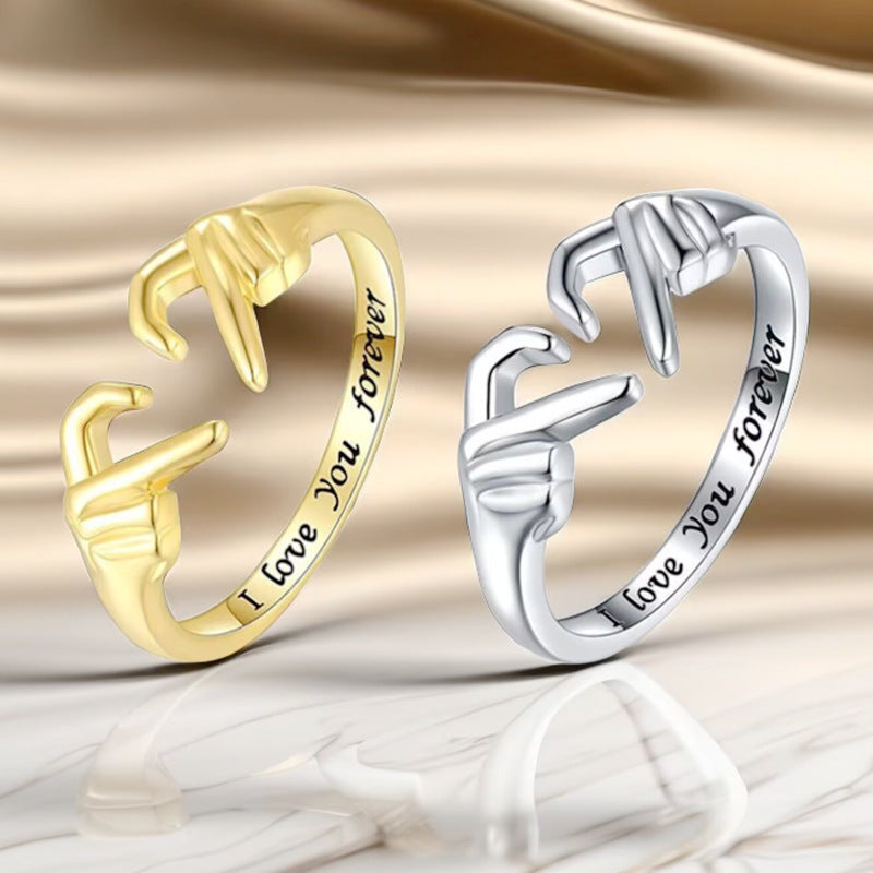 Fashion Love You Forever Open Couple Ring - Trending Accessory